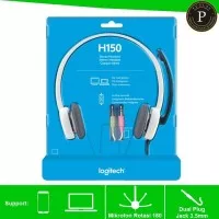 Headset Stereo Logitech H150 Jack 3.5mm Headphone Komputer - PC - HP