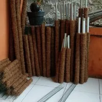 paket hemat 10 turus sabut kelapa 30cm/ tiang penyangga tanaman rambat