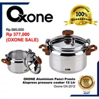 Oxone Aluminium Panci Presto Alupress OX-2012 Pressure Cooker 12Ltr