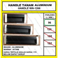 Handel Tanam Laci Lemari Aluminium Hitam Handle 1266-96