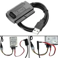 USB 2.0 To SATA/IDE Data Hard Drive Cable For HDD Power Converter