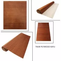 120x200Cm Plywood Kertas Coklat tua - Tikar kayu karpet gulung lampit