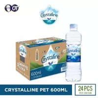 Crystalline Air Mineral Botol 600 ml Isi 24 Pcs - 1 Karton Gosend Grab