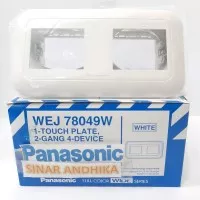 Frame Panasonic Saklar 2 Gang 4 Device Putih Wej 78049