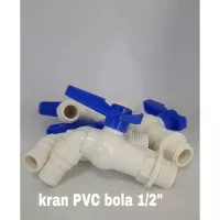 Kran Taman/ Kran Ledeng/ Kran Air Plastik PVC 1/2" & 3/4" - Tebal Kuat