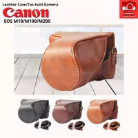 Leather Case/Tas Kulit Kamera Canon EOS M10 M100 M200 Mirrorless - Hitam