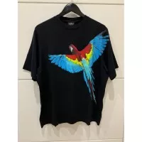 Kaos Marcelo Burlon Parrot Black T-shirt Bird Original Super Oversized