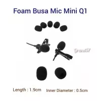foam spon busa mic lapel lavalier clip on mini mik clipon headset klip