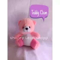 Boneka Teddy Bear Mini 15cm Label SNI HARGA GROSIR / Boneka Beruang Mi - Biru