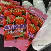 Sarung Tangan Plastik / Hand Gloves Strawberry Isi 100 pcs
