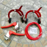 Rem Sepeda BMX Merah U brake