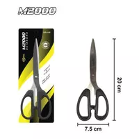 Gunting Kertas Besar Hitam 20cm M2000 Stainless Steel Scissors SM-A180