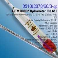 ASTM Hydrometer Specific Gravity E100 83H ISO650. ALLA FRANCE