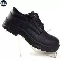 Sepatu Safety Pria Ujung Besi Caterpillar Tracking -Hitam, 39 grosir