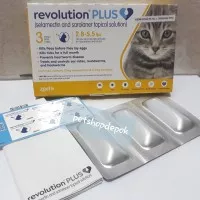 Revolution cat plus KITTEN 2.8-5.5lbs(1-2.5kg) Obat Kutu Kucing 1 Tube