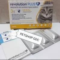 Revolution Cat plus Kitten 2.8-5.5lbs (1tube) Obat kutu kucing