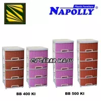 Napolly Container /Lemari Pakaian / laci Rotan 4 Susun dan 5 Susun