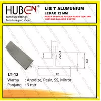 Profil Alumunium Lis Penutup Celah Tali Air LT Lis T Aluminium 12 mm