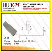 Profil Alumunium Lis Penutup Celah Tali Air LT Lis T Aluminium 8 mm