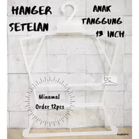 Hanger Layang/Hanger Layang Bening 13 Inch/Hanger Setelan/Baju Anak