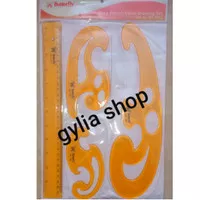 BUTTERFLY FRENCH CURVE DRAWING SET / Penggaris Pola Jahit BT-740