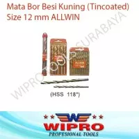 Mata Bor Besi Kuning Tincoated Size 12mm 12 mm ALLWIN