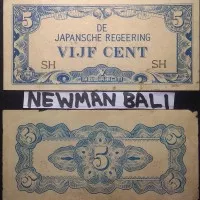 Uang Kertas Kuno 5 Sen Jaman Jepang th 1942