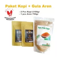 Kopi Hitam Bubuk + Palm Sugar Gula Aren Murni - Kopi Hitam Special