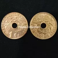 Koin Kuno Uang Kuno Nederlandsch Indie 1 Cent Bolong 1945