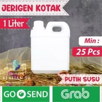 Jerigen 1 Liter / Botol Jerigen Kotak 1000 ml Putih Susu