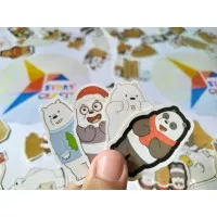 Sticker Kartun Panda Beruang Lucu Imut Bahan Glosy Chromo Murah