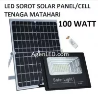 LED SOROT 100W SOLAR CELL PANEL SURYA FLOODLIGHT Lampu tembak 100 watt