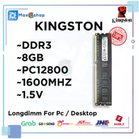 RAM PC DDR3 8GB KINGSTON PC-12800