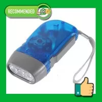 Senter Pompa LED Dinamo Tangan, Hand Pressing Flashlight Emergency