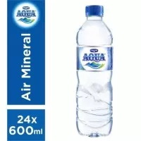 Aqua 600 ml - 1 dus isi 24 botol