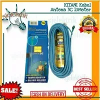 Kabel Antena TV KITANI 15 M COAXIAL 3C BIRU Plug Tembaga 15M Anten