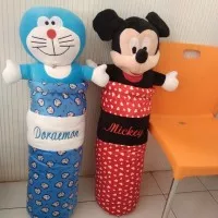 Bantal Guling Super Giant Boneka Mickey dan Doraemon print halus 100cm