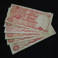 Uang kuno Indonesia 100 Rupiah 1984 Goura Victoria Kondisi Bekas Pakai