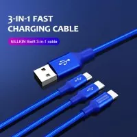 DATA CABLE CHARGER NILLKIN SWIFT 3IN1 USB LIGHTNING/MICRO/TYPE-C KABEL