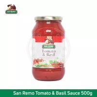 San Remo Sauce Tomato & Basil / Saus pasta Tomat Dan Kemangi 500 Gram