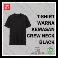 Uniqlo T-Shirt Warna Kemasan Crew Neck - Black