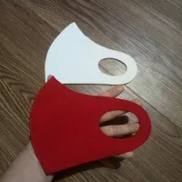 Masker Kain Scuba Polos Merah/Polos putih