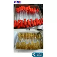 Pipet Tetes Kaca Pendek Merah Kuning