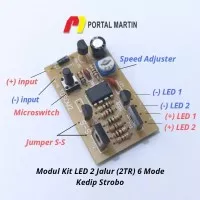 Modul Lampu Led Kit 2 Jakur M2 6 Mode Model Strobo DC 12V