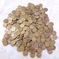 uang koin coin logam 500 rupiah kuningan melati kecil tahun campur