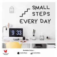 Hiasan Dinding AKRILIK - SMALL STEPS EVERY DAY - Letter Sign Mural