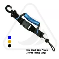 Scuba Diving Lanyard Shock Line Heavy Duty Clip Plastic Zeepro 1,3 m