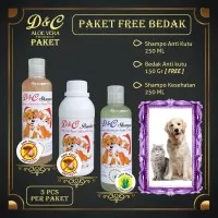 Shampo Kucing Shampoo Kucing D&C Anti Kutu + Kesehatan FREE BEDAK