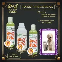 D&C Shampo Kucing Anjing Anti Jamur SULFUR PLUS Free Bedak Anti Jamur