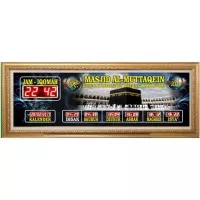 JAM MASJID DIGITAL JAM ADZAN JADWAL SHOLAT CUSTOM NAMA 40 x 100 cm